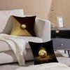 Style Of FFerrero Rochers Chocolates Logo Cushion Cover Pillowcase Short Plush Invisible zipper Room Sofa Cushion Cover