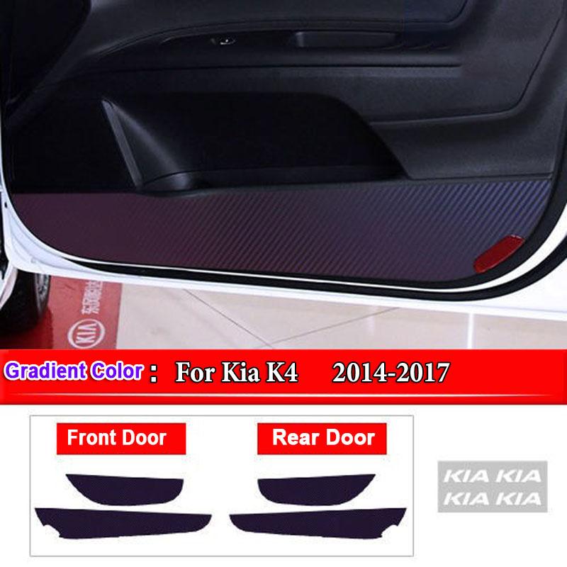 Для Kia Sportage K2 K3 K4 KX3 K5 KX5 KX7 Автомобильные Внутренние Накладки на Дверь Против Загрязнения Узором под Углеродное Волокно Наклейки Защитные Аксессуары