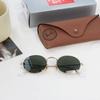 RB3547 Oval 00131 Gold Ray-Ban Oval Sunglasses
