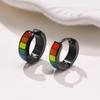 Black Stainless Steel Hoop Ear Clips for Non-Pierced Ears - Titanium Jewelry
