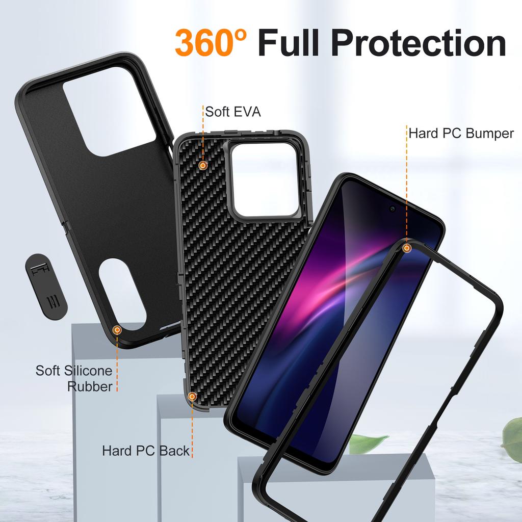 For Moto G 5G Phone Cover,Heavy Duty Sturdy Armor Shockproof Protective Stand Case For Motorola G Power