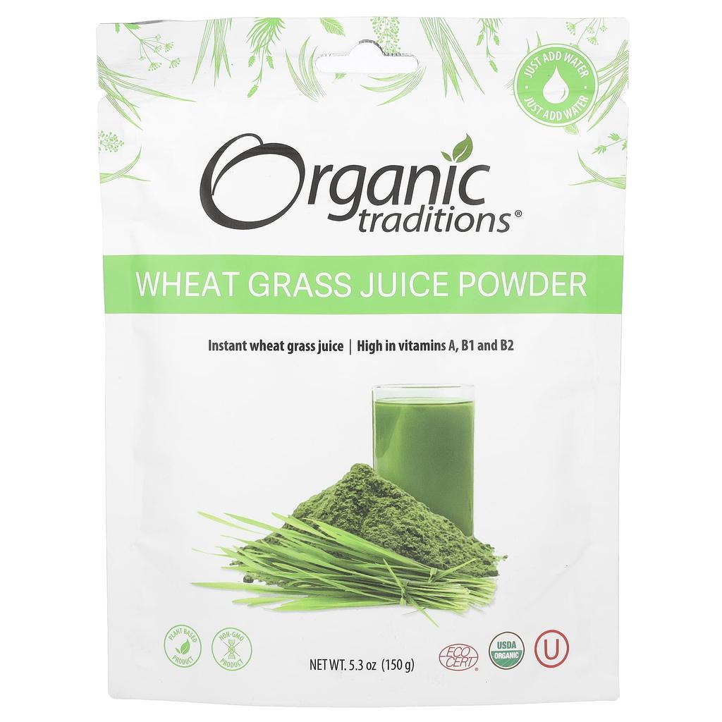 Organic Traditions, порошок сока ростков пшеницы, 5,3 унции (150 г)