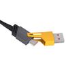 Шнур питания для быстрой зарядки 65 Вт Type C + USB на Type C Кабель для передачи данных 2-в-1 С дизайном Скорость передачи 480 Мбит/с 25/50 см