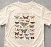 Vintage Butterfly Chart Tee | Botanical Moth Illustration, Entomology Print