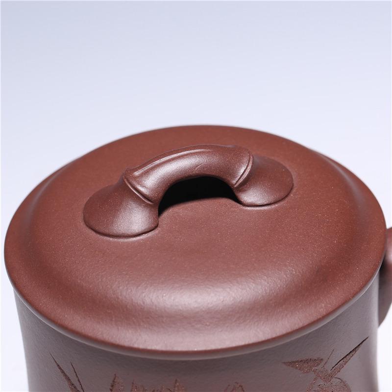 Чашка с фиолетовым песком, большая бамбуковая секция, чашка для чая 550 мл