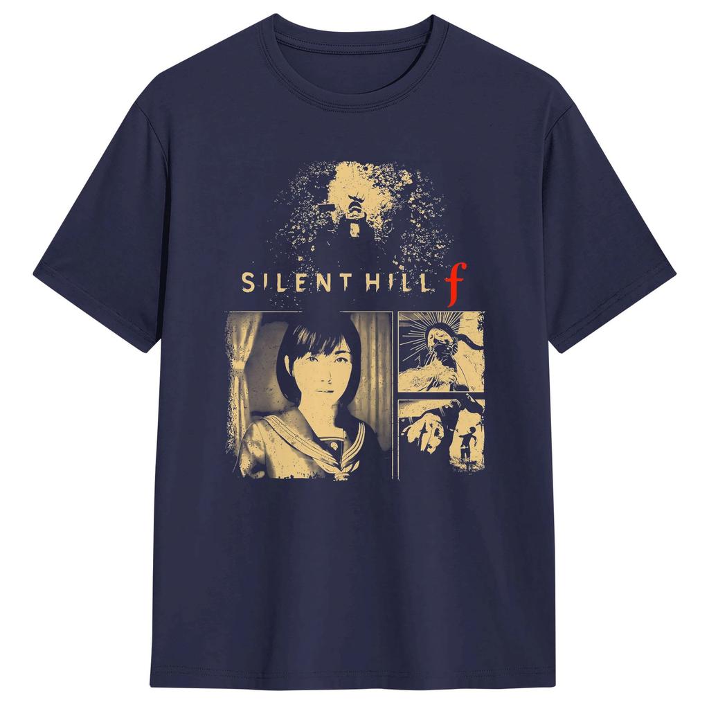 Футболка Silent Hill F Летняя Повседневная Футболка 100% Хлопок Круглый Вырез 4XL 5XL 6XL Футболки С Коротким Рукавом Streetwear Футболка