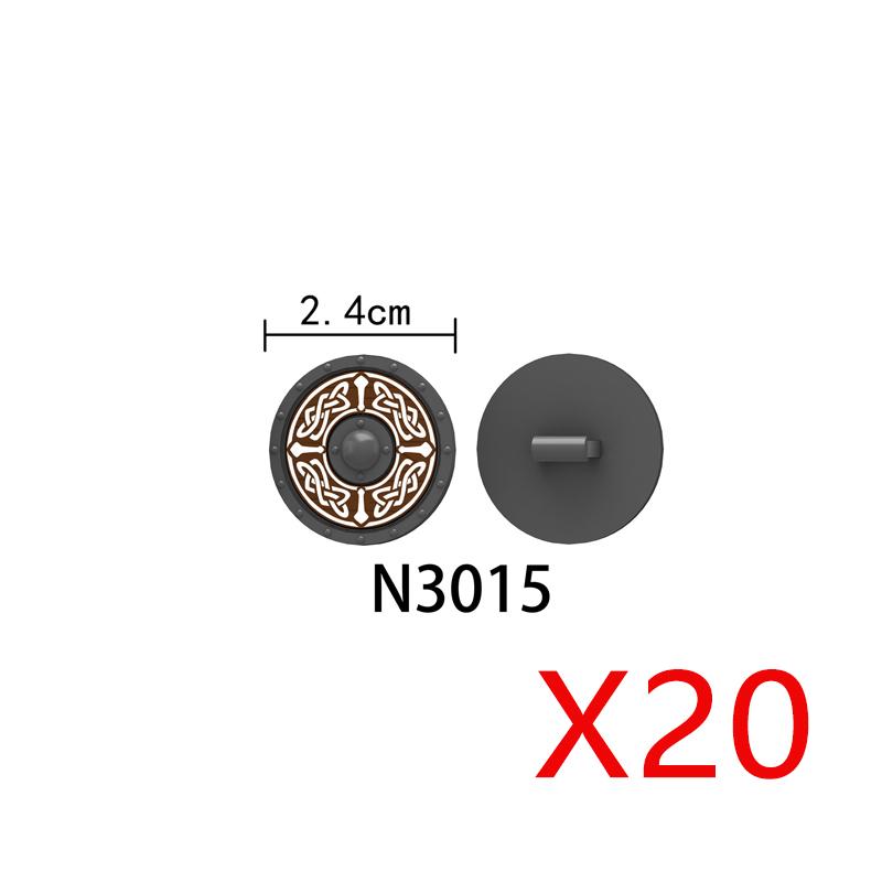 MOC Средневековые Строительные Блоки Персонаж Рыцарь Воин Набор Аксессуаров Шлем Наплечники Щит Лук Стрела Кирпич Подарок Игрушка X022