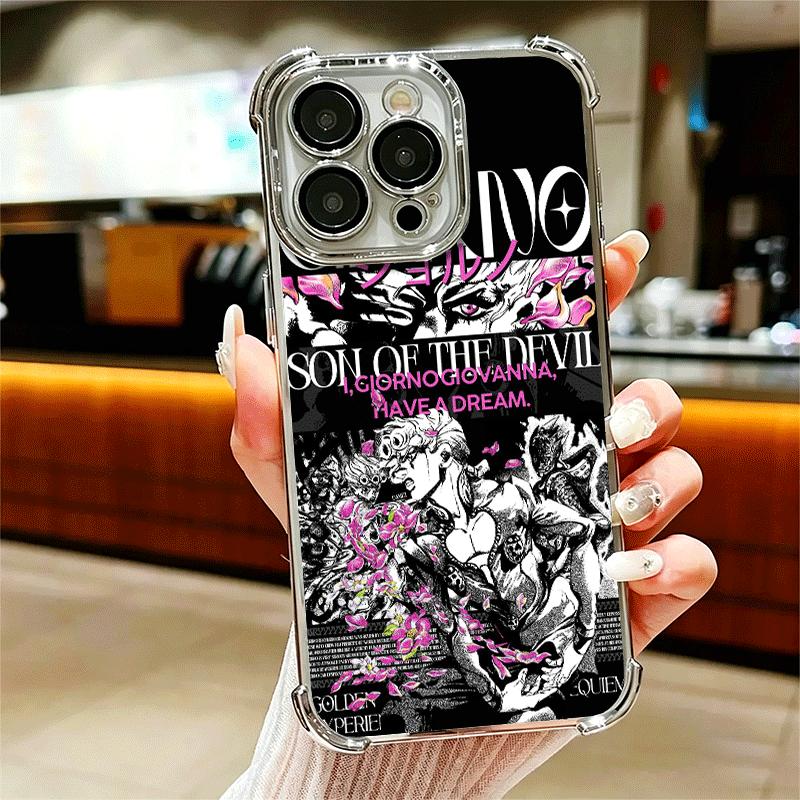 Крутой мягкий чехол для телефона JoJo Adventure Для iPhone 15 16 17 Air 14 Pro Max 16E Plus 13 12 Mini Покрытие Противоударный Fundas