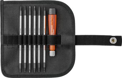 PB Swiss Tools Набор прецизионных отверток со сменной рукояткой в кейсе 6 лезвий, сворачиваемый (513.CBB)