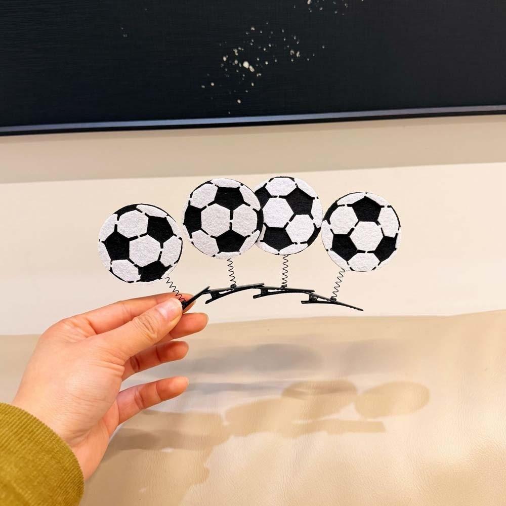 10pcs/set Cute Basketball Hair Clips Zinc Zinc Alloy Side Clip for Fans Soccer Hairpins Set  Daily