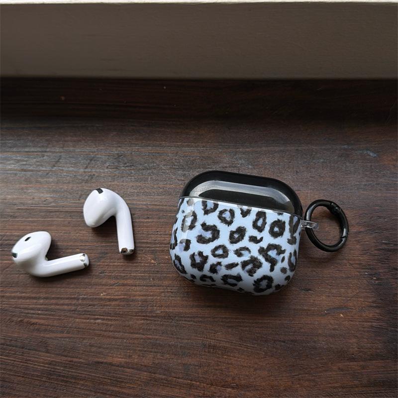 Hanfeng ins синий чехол для AirPods 1-го поколения с принтом леопарда для Bluetooth-гарнитуры AirpodsPro 1-го поколения