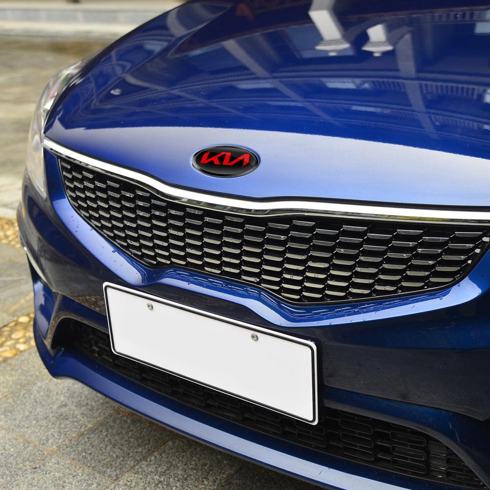 AABJA1 KIA KN Emblem Car Front Hood Rear Trunk Badge Sticker Accessories For KIA Sportage Ceed Sorento Cerato Optima Picanto Rio Soul