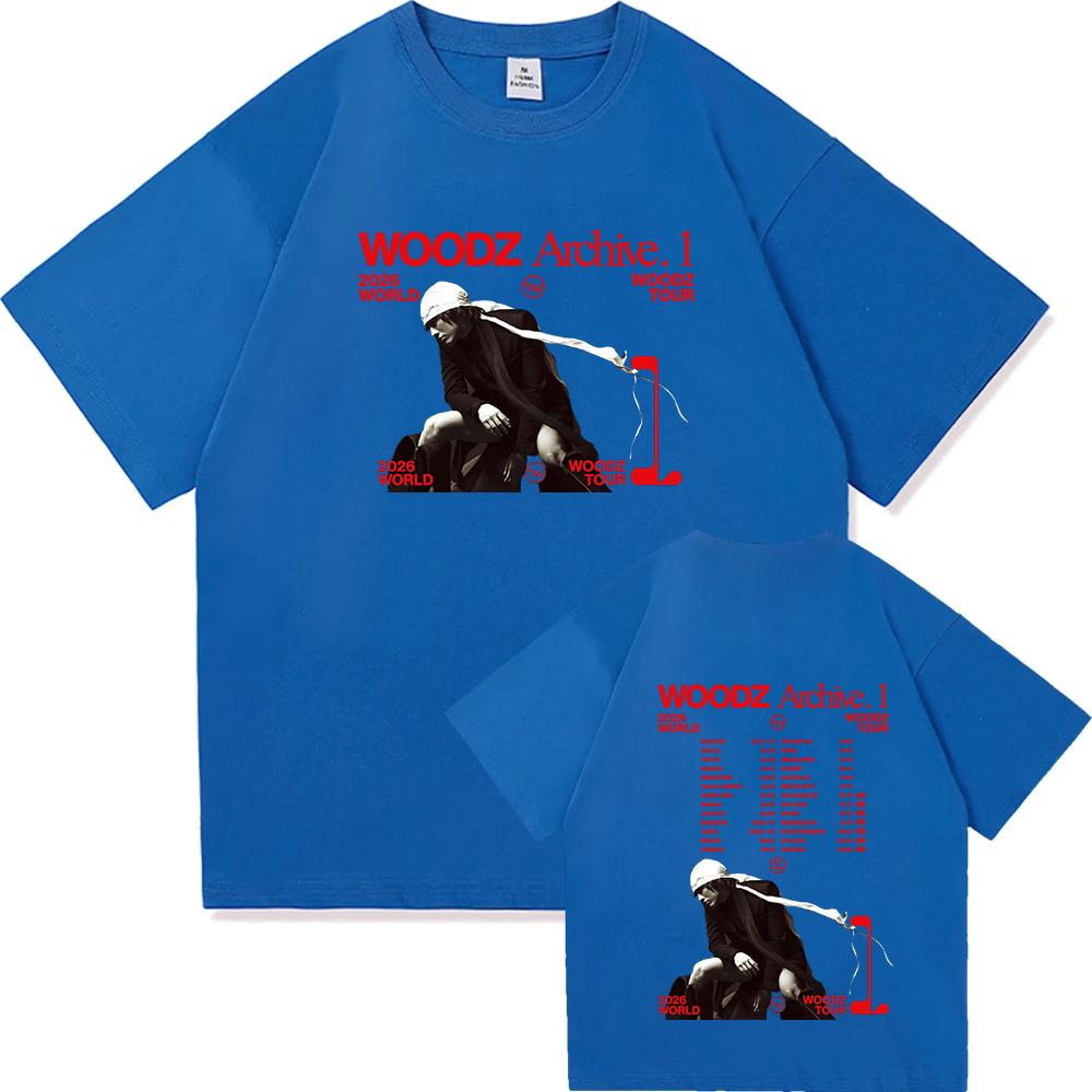 WOODZs Archive 1 World Tour 2026 Tshirt Unisex Streetwear Cotton Short Sleeve Fashion Tshirts Summer Oneck Graphic Print Tees