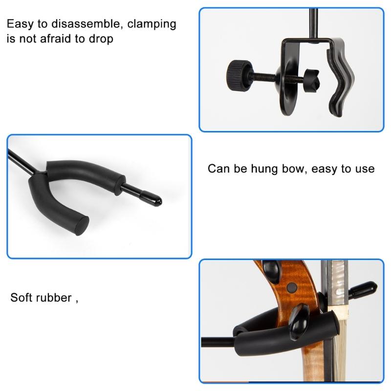 Violin Holder Hook Microphone Or Sheet Music Stand Violin Holder Violin Viola Hanger for Music Stand Violin Viola Hook