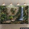 2D Фотофон для портрета у бассейна с экзотической зеленью