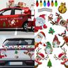 Christmas Decoration Car Sticker Magnetic Decal Refrigerator Magnets Light Bulb Santa Claus Snowman Reflective Sticker Car Decor