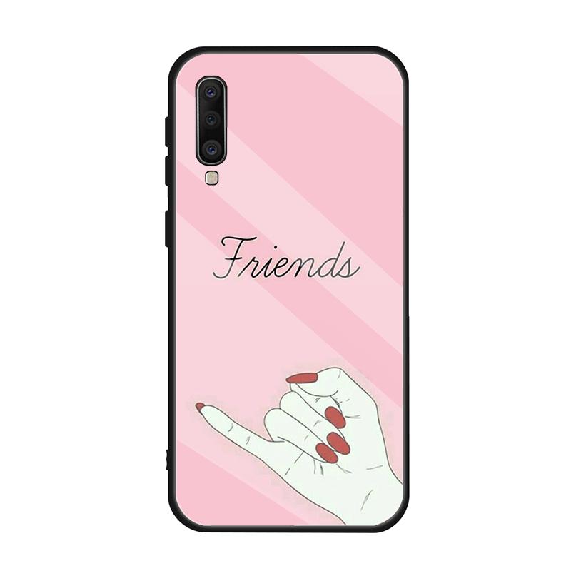 Чехол из закаленного стекла Best Friends для Samsung Galaxy A10S A10E A20S A20E A30S A40 A50S A60 A70 A80 A90 A6 A7 A8, чехол