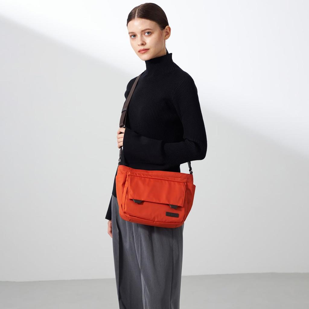 Наплечная сумка с двойным клапаном, дорожная наплечная сумка для женщин 2004102, светло-серая [Isaac] (12)