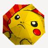 1pc Angry Pikachu Durable Cartoon Folding Umbrella, Portable Compact Umbrella for Men and Women G003