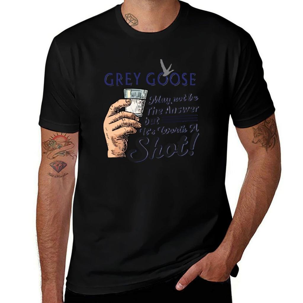Grey Ltltgtgt Goose Tshirt Fitness Quick Dry Short Sleeve Top