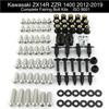 Fit For Kawasaki ZX14R ZZR 1400 2012- Motorcycle Complete Full Fairing Bolts Kit Speed Nut Screws Clips Stainless Steel