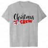 Christmas Crew Party T-shirts Xmas Funny Family Matching Tees Merry Christmas Outfits Happy New Year Tops Short Sleeve Tees