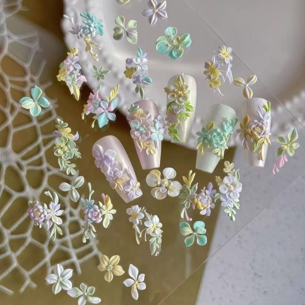 Многоразовая силиконовая форма для нейл-арта для 3D-дизайнов с узорами бабочки, цветка и луны, портативная для акриловых материалов для рукоделия