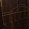 Iron Hat Coat Hooks Nail-Free Clothes Storage Rack Convenient 7-Hook Over Door Hanger  Home