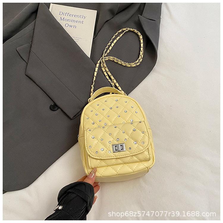 Xiaoxiangfeng backpack female 2025 new trendy fashion Korean backpack chain messenger bag travel small backpack female