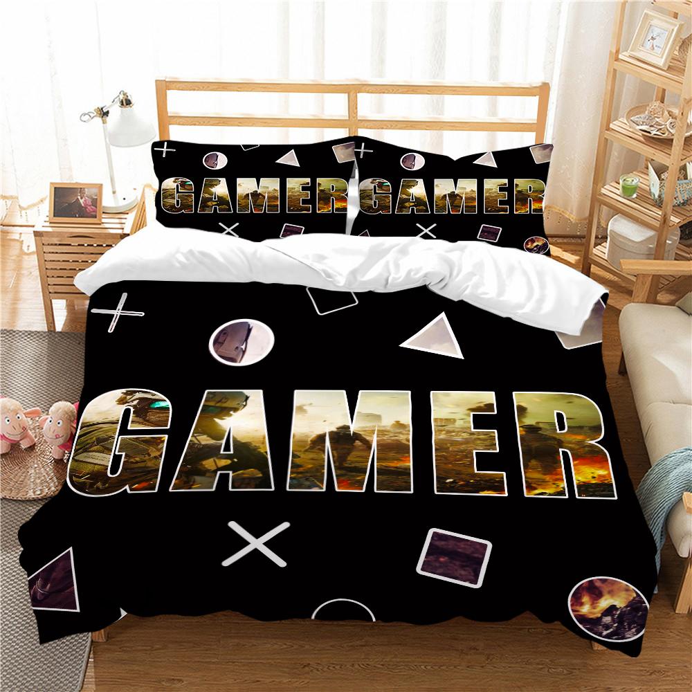 Комплект постельного белья с 3D игровой мышью, игровой плеер, пододеяльник, односпальная/двуспальная кровать, полноразмерная молния, мягкое и удобное украшение для дома