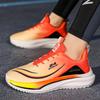Мужские черные спортивные кроссовки для бега, зеленые летние студенческие баскетбольные туфли большого размера с толстой подошвой оранжевого цвета