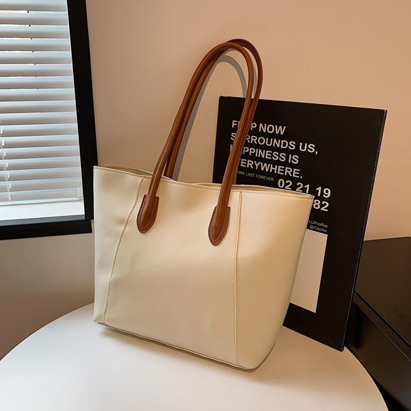 Elegant Women's Minimalist Tote Bag Stylish Commuter Shoulder Bag Large Capacity