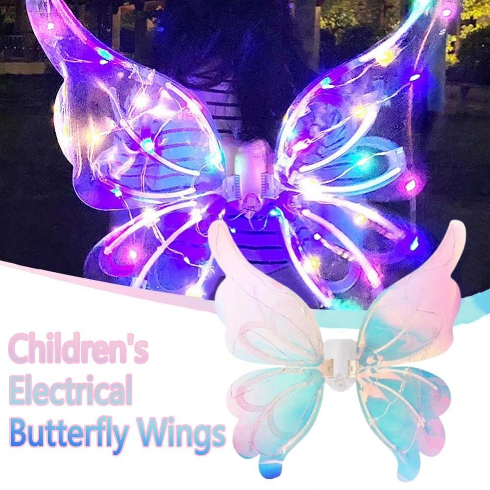 Fluttering Wings LED Electric Butterfly Wings Creative Glowing Electric Fairy Wings Party