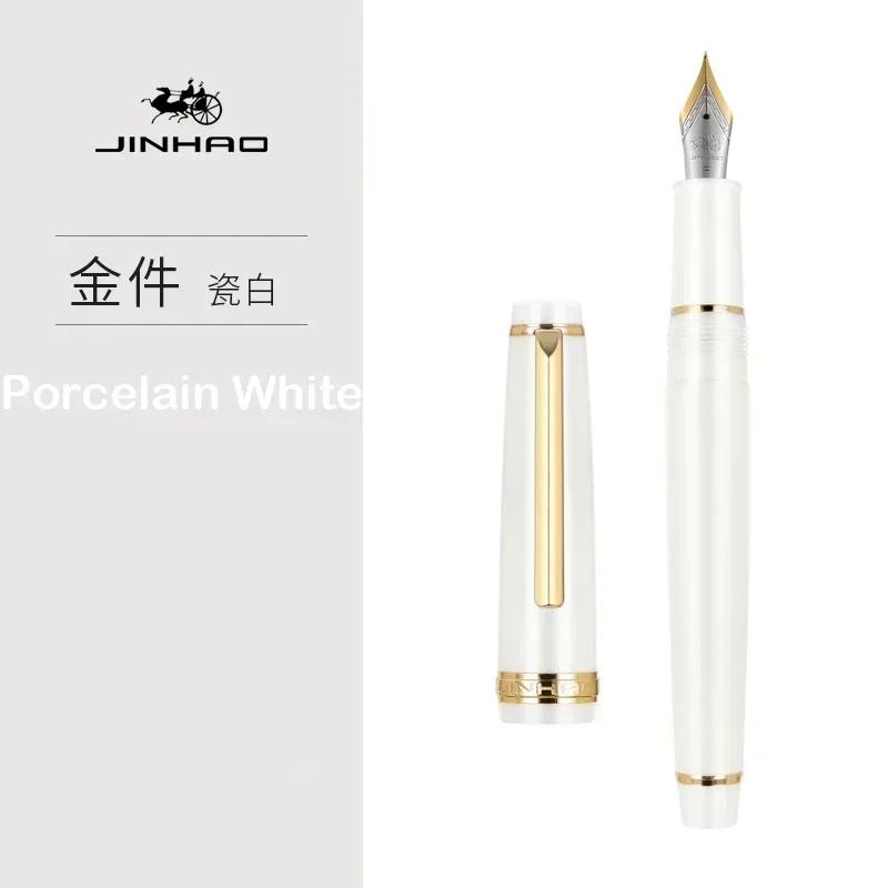 Перьевая ручка Jinhao 82 с золотой отделкой, акриловый корпус, тонкое перо для письма, каллиграфии, подписи, школьные и офисные принадлежности, канцелярские товары