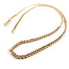 [K7723] - Gold Plated Chain 'Maille Curb' 45 Cm 3 Mm