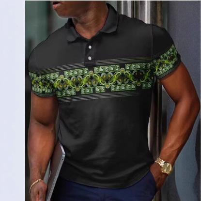 Vintage Race Style Men's Polo Shirt Fashion Summer Short Sleeve 3D Printed Polo Shirt Trend Street