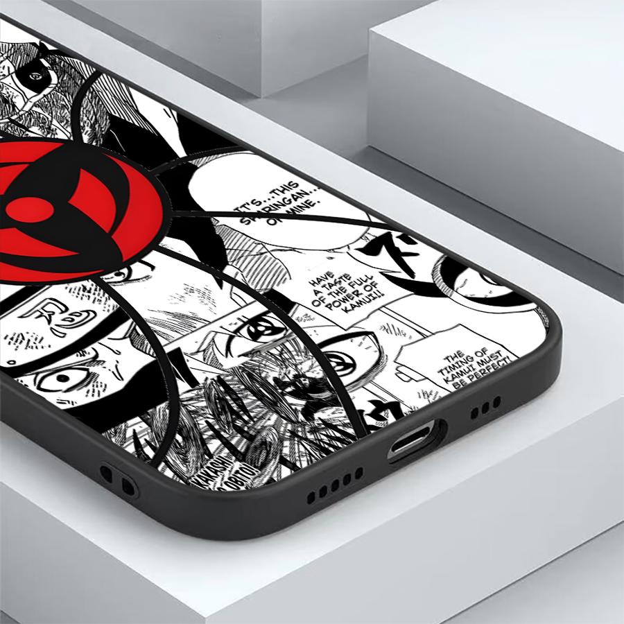 Manga Uchiha Itachi Logo Black Soft Phone Cover Case for iPhone 17Air 15 16 14 Plus XR 13 12 11 17 Pro Max 7 8 XS Max