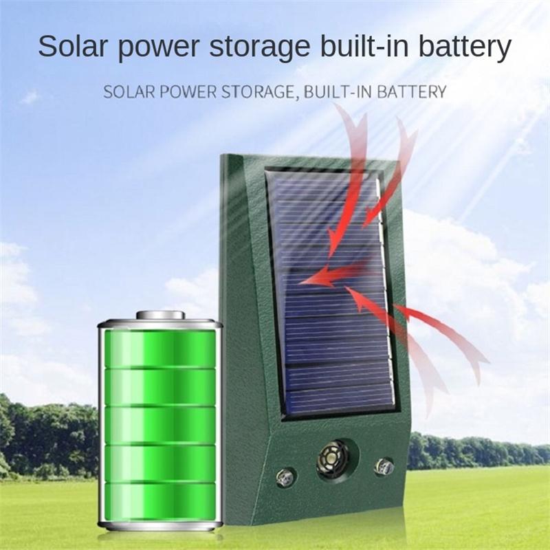 Ультразвуковой электронный репеллент от птиц на солнечной энергии IP58, водонепроницаемый отпугиватель голубей, сильный светодиодный мигающий вредитель для контроля двора