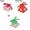 10 шт. Рождественская коробка для упаковки конфет Санта-Клаус Олень Треугольная подарочная коробка С надписью «Счастливого Рождества» Коробка из крафт-бумаги Праздничные принадлежности