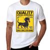 Quality German Engineering - Dachshund Dog humor T-Shirt korean fashion Aesthetic clothing men t shirts