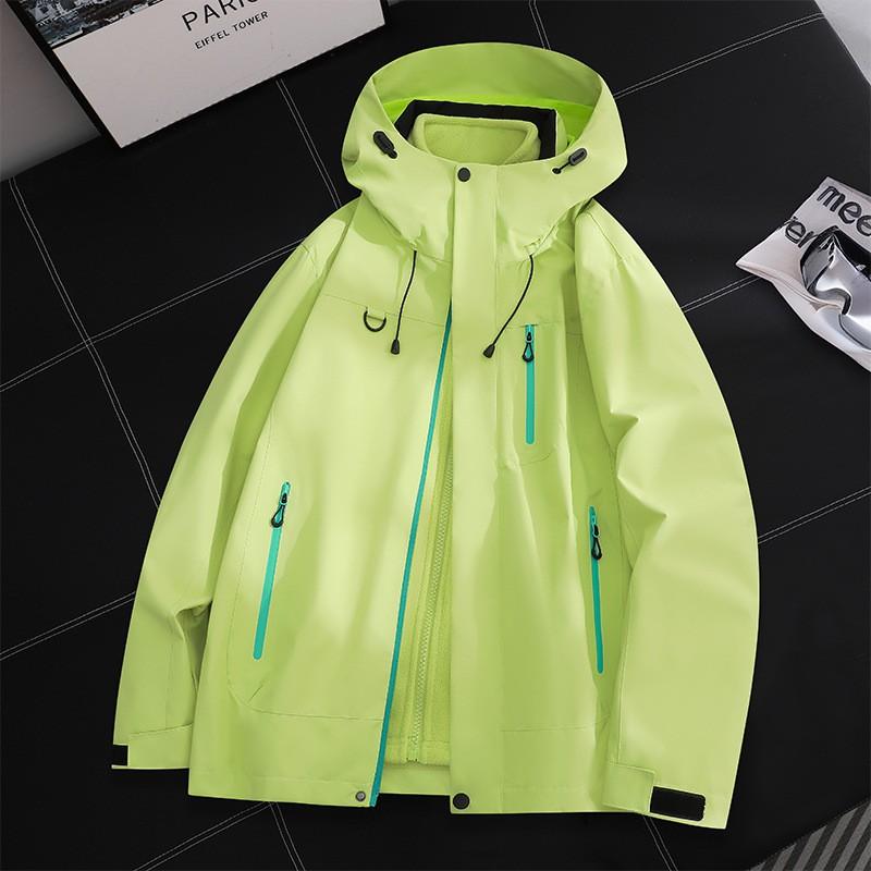 Men Women 3-in-1 Waterproof Windproof Hiking Jacket With Fleece Liner Mountain Trekking Camping Winter Outdoor