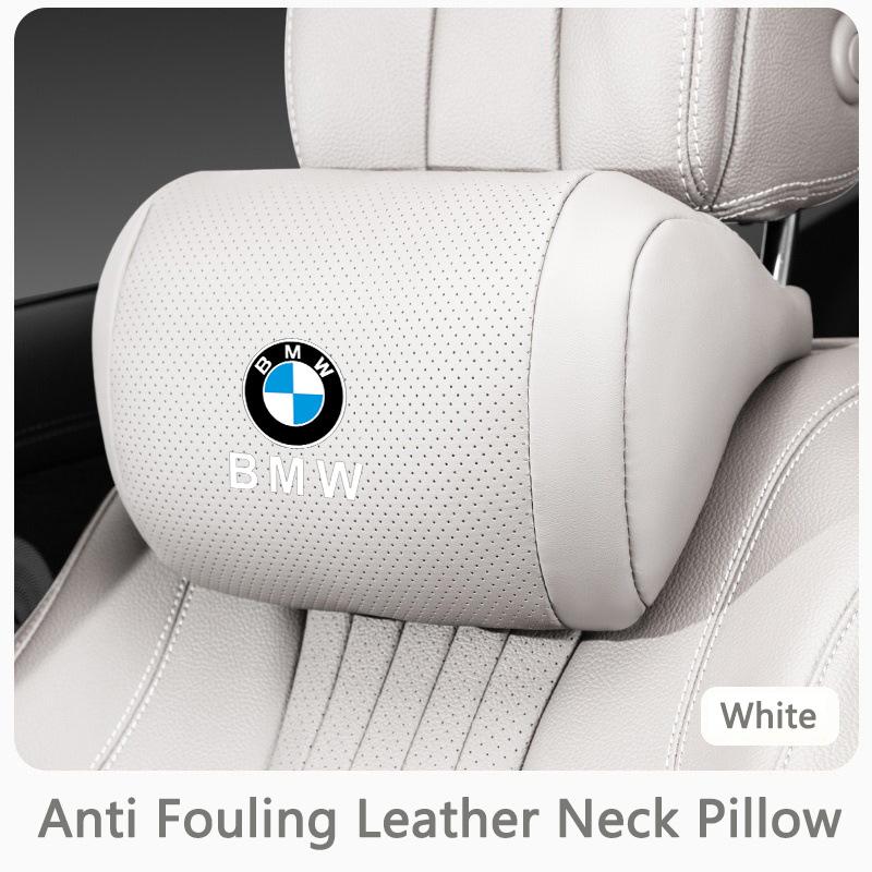 SQLI6 Car Seat Headrest Memory Cotton Neck Pillow Stickers Accessories For BMW X5 X6 F30 F34 F10 F20 G20 G30 F15 F16 1 3 5 7 Series