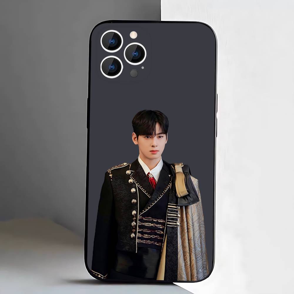 Чехол для телефона Cha E-EunWoo для iPhone 17,16,15,14,13,12,11,Pro,XS,Max,XR,Plus,E,SE4,Mini Черный Мягкий Чехол