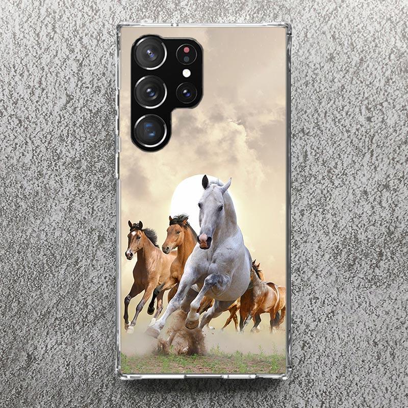 Чехол для телефона "Великая Красота Лошади, Скачущая" для Samsung Galaxy S25 S24 S23 Ultra S22 Plus S21 S20 FE S10 + S25Ultra S24U Мягкий чехол