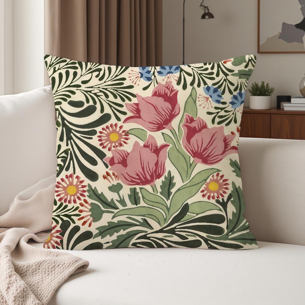 Retro Art Wwilliam Mmorris Pillow Case Suitable For Bedrooms Living Rooms Cars Home Decoration