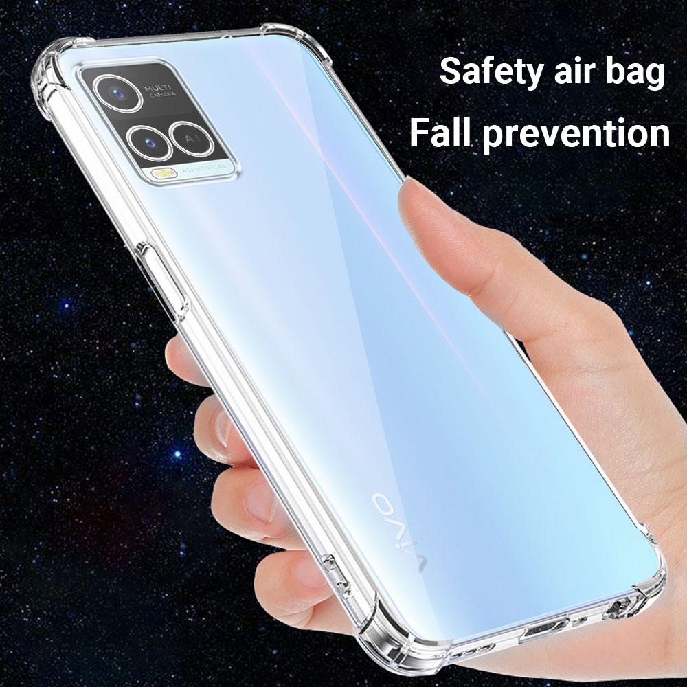 Противоударный прозрачный чехол Airbag для Vivo Y33S Y33T Мягкий силиконовый чехол для телефона Vivo Y32 4G TPU задняя крышка для VivoY33S Y33T Funda