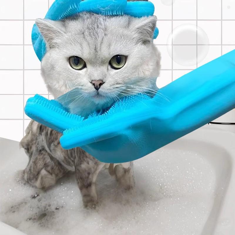 1 пара перчаток для ухода за домашними животными, перчатки для мытья собак, принадлежности для купания кошек, перчатки для чистки домашних животных, перчатки для купания домашних животных, массажные перчатки, принадлежности для домашних животных