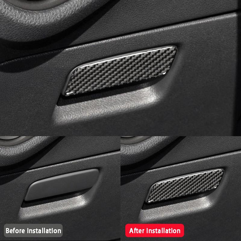Углеродное волокно, центр управления, воздуховыпускное отверстие, внутренняя отделка, наклейка, украшение, стильные аксессуары для автомобиля Volkswagen Golf 7