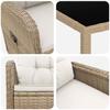 Outdoor Table Set 3 pcs Beige and Cream White 90 x 90 x 75 cm