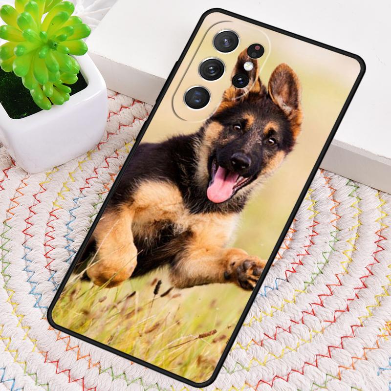 Немецкая овчарка Смешная собака Силиконовый чехол для телефона Для Samsung Galaxy note 10 pro S26 S25 S24 S23 S22 S21 Plus S25Ultra Capa Чехол